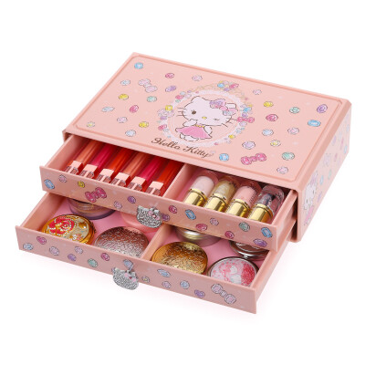 

HELLO KITTY Cosmetic Storage Box Birthday Gift Female Valentine's Day Gift Delivery Girl with Metal Handle KT1261 Double Layer Extra Large Sakura Powder