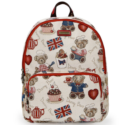 

Danny Bear DANNY BEAR food bear series ladies backpack shoulder bag new female bag DBKA165067-169 white with red