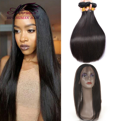 

Black Friday Sale 360 Lace Frontal With Bundle Straight Malaysian Virgin Hair With Closure Cheap Human Hair Bundles With Closure