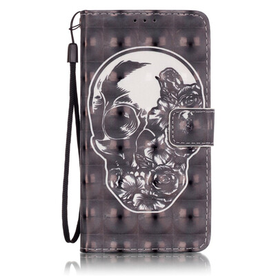 

Skull Design PU Leather Flip Cover Wallet Card Holder Case for SAMSUNG A510