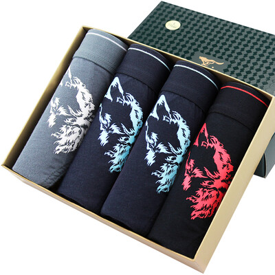 

Семь волов мужское нижнее белье мужской хлопок в талии дышащий спортивный треугольник нижнее белье четыре многоцветный D3501-4 XXXL