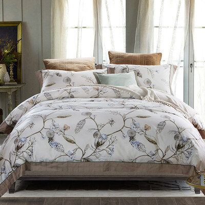 

LENCIER LENCIER KITCHEN HARDWARE 5-star hotel Bedding Cotton Printed 80-piece six-piece European-style bed cover Saintsian four seasons 200 230cm