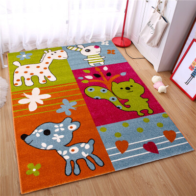 

Li home sofa blanket living room bedroom sofa coffee table simple cartoon baby slippery carpet blue elves 011901 120 * 170cm