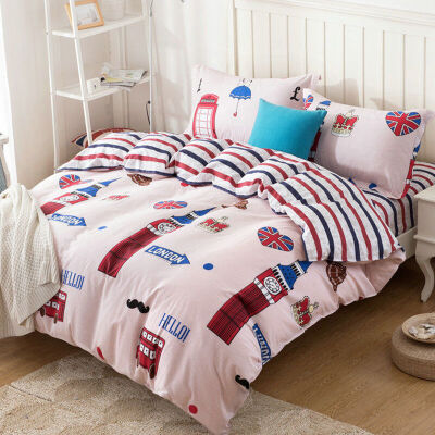 

Jiuzhou deer quilt sets of textile twill printing double cotton quilt bed quilt single royal style 200 * 230cm