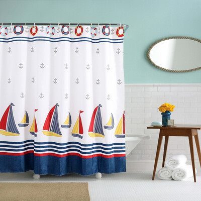

[Jingdong supermarket] Su Yate (SUYATE) 5001-003 thick polyester cloth curtains increased lead fall / water and mildew 180 * 180cm clouds with waves