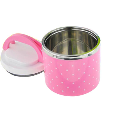 

Colorful multi-layer insulation boxes polka-dot mini student sealed lunch box portable leak-proof stainless steel Lunch Box 4604