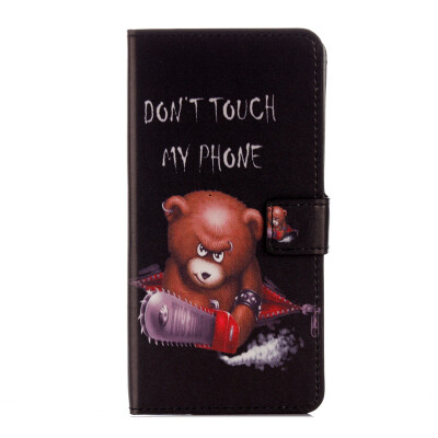 

Black Bear Design PU Leather Flip Cover Wallet Card Holder Case for Huawei mate 9