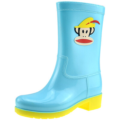 

PaulFrank рот обезьяны дождь сапоги модные сапоги в трубке цвет воды обувь PF1011 синий 37 метров