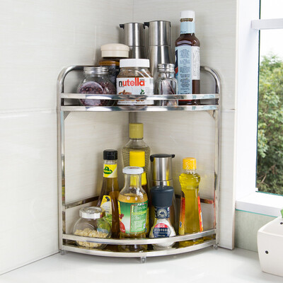 

Porcelain Dispensing Shelf 2-story Stainless Steel Kitchen Shelf Wall Porter Punch Box Storage Rack Wall Pendant Kitchenware DQZWJ04
