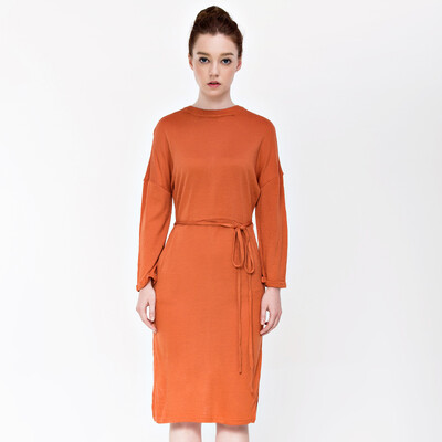 

UR Charm Women &39s Women&39 s Simple Round Shirt Blanket Knit Dress WG42R7BN0001 Orange Red S