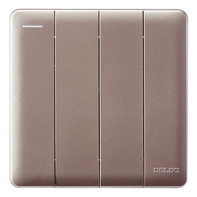 

Delixi DELIXI switch socket panel four open single control plate Zijin series