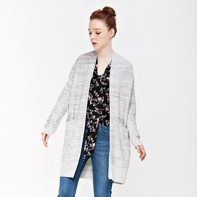 

UR Charm Women &39s Lapel Woolen loose knitted jacket WHS2R9DB2001 dark gray