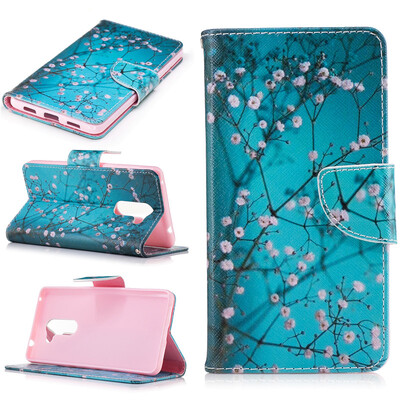 

Plum blossom Design PU Leather Flip Cover Wallet Card Holder Case for HUAWEI Honor 6X