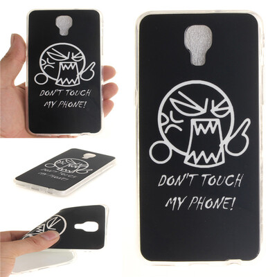 

Do not touch me Pattern Soft Thin TPU Rubber Silicone Gel Case Cover for LG X Screen