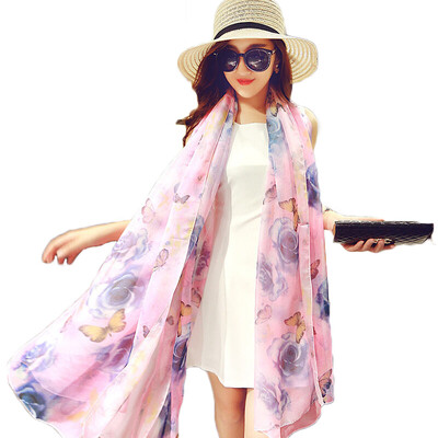 

IKEWA B083fen Korean version of the wild sunscreen scarf female summer beach beach towel large shawl scarf spring&autumn Variety shawl scarf scarf female pink