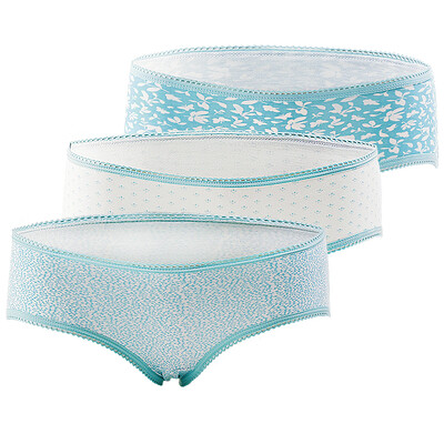 

Red beans home Hodohome ladies underwear cotton ammonia printed sexy girl underwear light green 16080