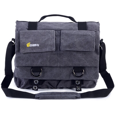 

Rimma (EIRMAI) EMB-SS05 (L) Плечо Диагональный холст Фотография Пакет SLR Цифровая сумка для фотоаппарата 60D Профессиональный SLR Charcoal Black