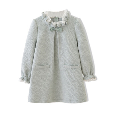 

Fragrance Flordeer French Kids Girls Lace Straight Bowknot Dress F61018 Green 150