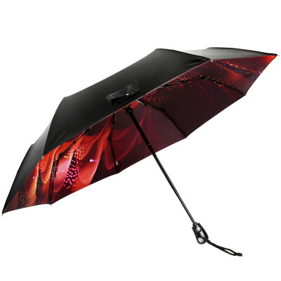 

Paradise umbrella UPF50 since the opening of the whole shade hit black rubber twist sun umbrella sunny umbrella 31822E Hyun red