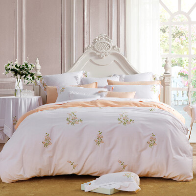 

Величественные домашний текстиль постельное белье вышитое деним мягкие белые простыни Four Seasons Milan 1,8 м кровать 220 * 240см