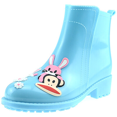 

PaulFrank mouth monkey rain boots fashion boots hand painted water shoes PF1009 blue 39 yards