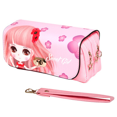 

Shaoze Culture Simple Creative Large Capacity Canvas Pencil Bag - Sweetheart Girl Children Student Student Pencil Bag / Stationery Purple