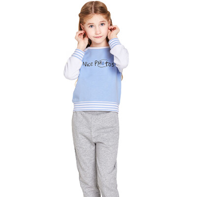 

Balbara (BALABALA) children's clothing girls in the big children girls long-sleeved two-piece women 28041170103 ice blue 140
