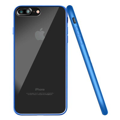 

Чик Муни iphone7plus мобильный телефон оболочки / защитная оболочка Apple 7plus мобильный телефон случае / защитная крышка все включено свет силиконовые против падения тонкие серии синий край