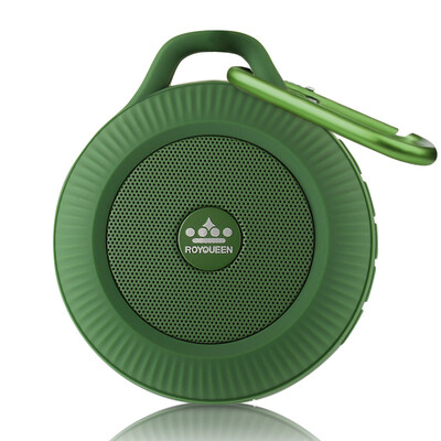 

Long Qin (ROYQUEEN) V360 Bluetooth-динамик Мини-беспроводная карта Малый аудиосигнал Outdoor Three Alarm Box Мобильная карта Сабвуфер Радио NFC Оливковый зеленый
