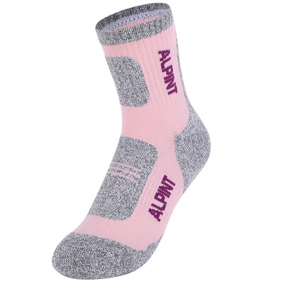 

El Monte ALPINT MOUNTAIN outdoor accessories warm men&women socks running on foot riding socks hiking socks coolmax skiing long section 640-925 pink M