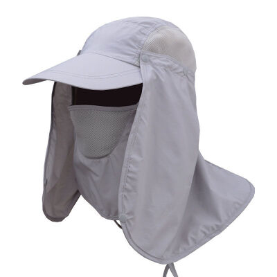 

IKEWA ZYM0040qianhui 360 degree shade hat men&women outdoor sunscreen speed dry hat devil cap light gray