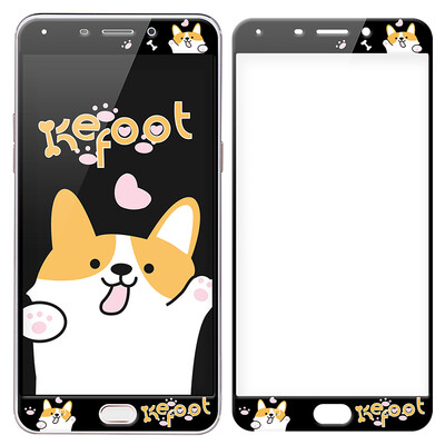 

Pizza oppor9s tempered film full-screen R9S мобильный телефон фильм цветная пленка творческая личность женские модели фильм черный щенок