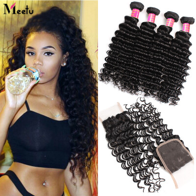 

Brazilian Virgin Hair Deep Wave With Closure 3 Bundles Brazilian Deep Wave With Closure Unprocessed Cheap Human Hair Weave