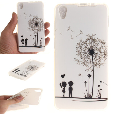 

Lovers and dandelion Pattern Soft Thin TPU Rubber Silicone Gel Case Cover for Lenovo S850