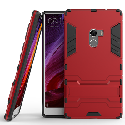 

Красный Slim Robot Armor Kickstand Ударопрочный жесткий корпус из прочной резины для XIAOMI MIX