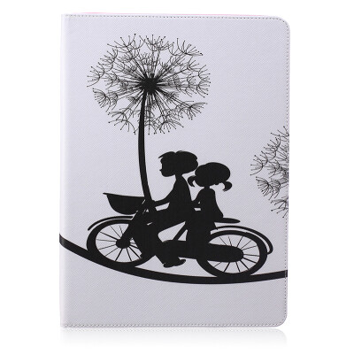 

Single bike Style Embossing Classic Flip Cover with Stand Function and Credit Card Slot for iPad Pro 12.9