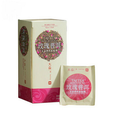 

Dayi Taetae Premium Rose Pu'er Tea Yunann Menghai Herbal Pu-erh Teabag Ripe