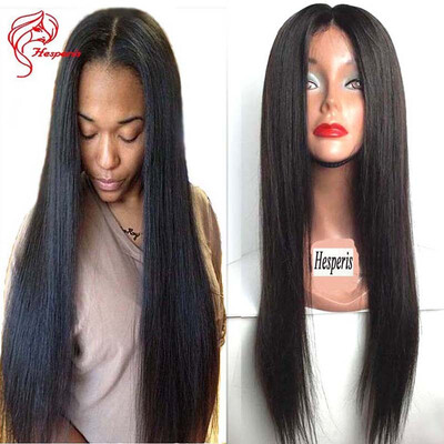 

Hesperis Malaysian Virgin Human Hair Light Yaki Straight Glueless Full Lace Human Hair Wigs for Black Women