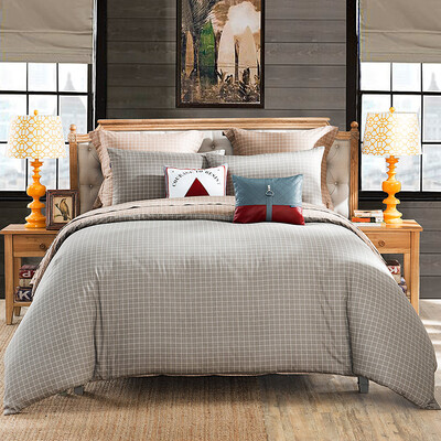 

LOVO LOLI Life Production Хлопок Twill Четыре части постельного белья Quilt Space Теплый кофе 220 * 240 см