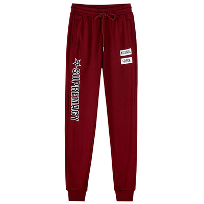 

Semir Ms. Print Полосатый вязаный свитер Повседневные брюки Tide 12316270090 Burgundy L