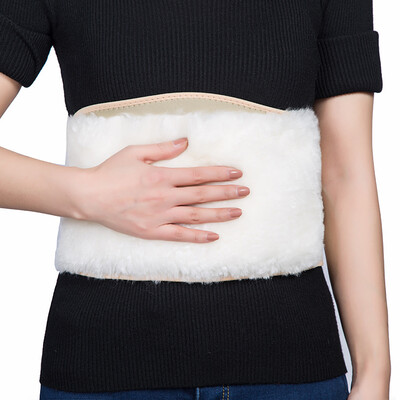 

Sika Deer Wool Belt Wool One Men's and Women's Warming Waist Warm Palace Women's Day Winter Cashmere Thickening Protecting the stomach to protect the stomach Beige  QX1005