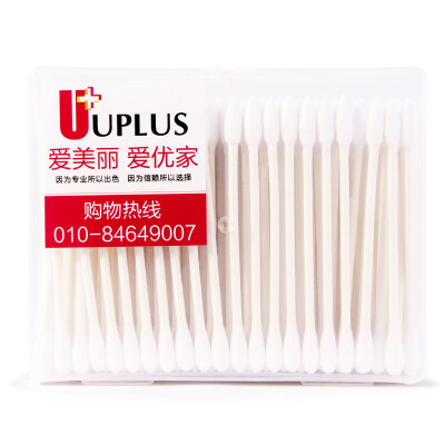 

Jingdong Supermarket] excellent home (UPLUS) double-headed paper shaft multi-purpose make-up clean cotton swab 200 (pointed round cotton sticks remover beauty cotton swab hygiene cotton ball