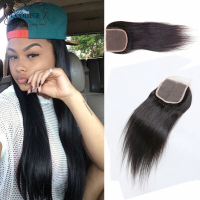 

Fashion 8a Peruvian Straight Closure CCollege Hair Company Peruvian Closure Human Hair Lace Closure Bleached Knots Free Middle 3