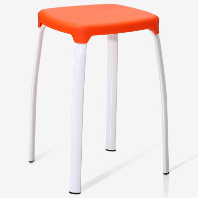 

Hua Kai Star leisure chair stool fashion color change shoe stool thick plastic stool low stool orange