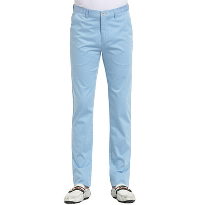 

Acacia bird xiangsiniao casual pants men's simple waist in the thin section of cotton straight long-sleeved casual pants A2 light blue 35