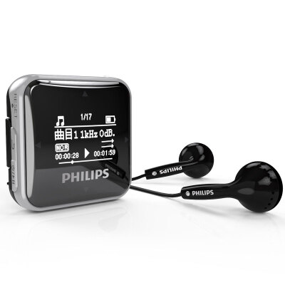 

Philips (PHILIPS) SA2208 Летающий звук 8G лихорадка без потерь мини-спорт работает MP3-плеер FM-радио запись черный