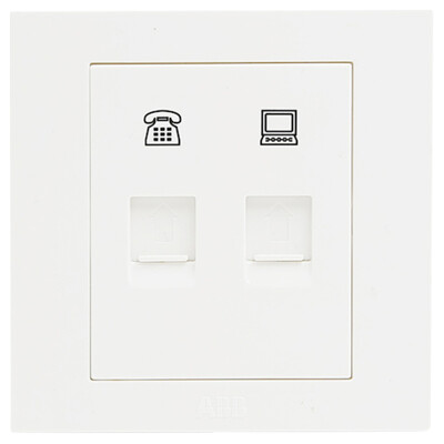 

ABB switch socket panel two TV computer socket Yongzhi series white AH325