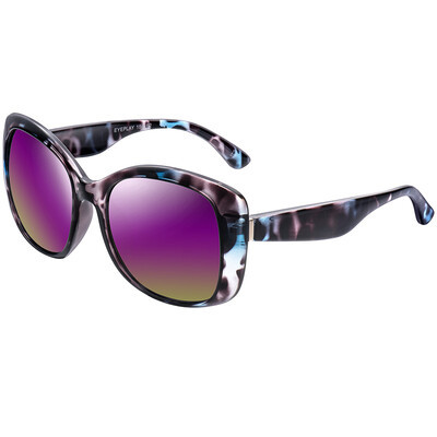 

EYEPLAY) sunglasses female models trend polarizing sunglasses island glasses eyes play B1509014TP-C1-58mm bright black box gray film