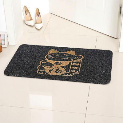 

Suarte printing enamel mats home entrance porch mat non-slip door mat 5080cm lucky cat gray