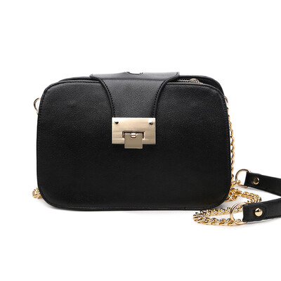 

XIASUAR Small Square Shoulder Bag with Chain Strap for Girl Women Black